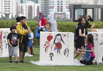 Children participating in the second Sharjah Child Friendly Carnival 2019
