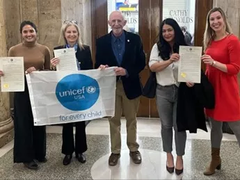 Denver City Council presents UNICEF USA and the Office of Children’s Affairs with a World Children’s Day Proclamation. Nov 20, 2023